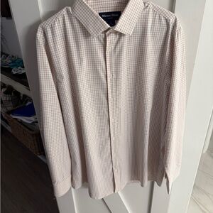 Mizzen+Main Men's Grid Pattern Shirt - White and Red